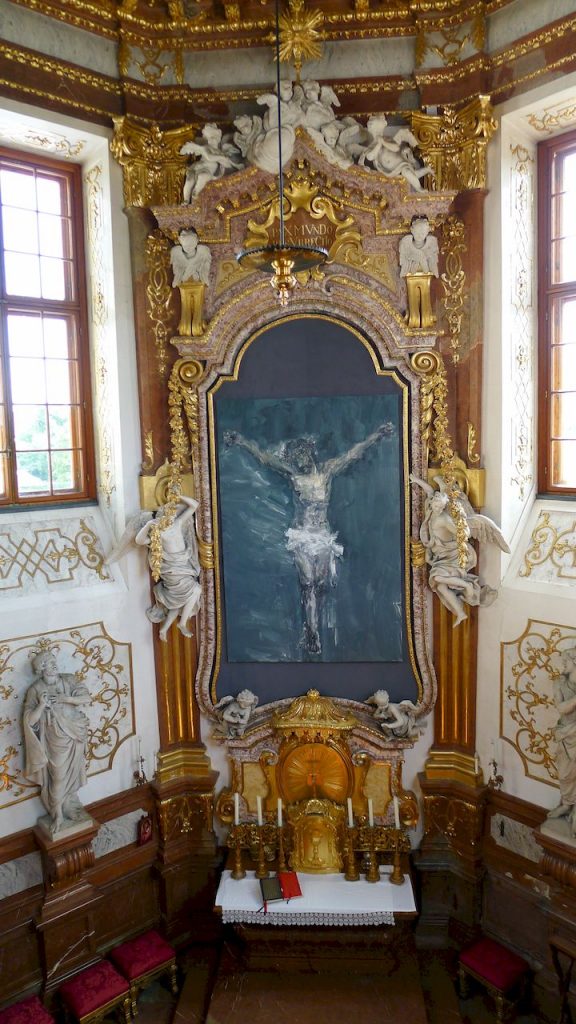 peinture dans la chapelle du Belvédère
